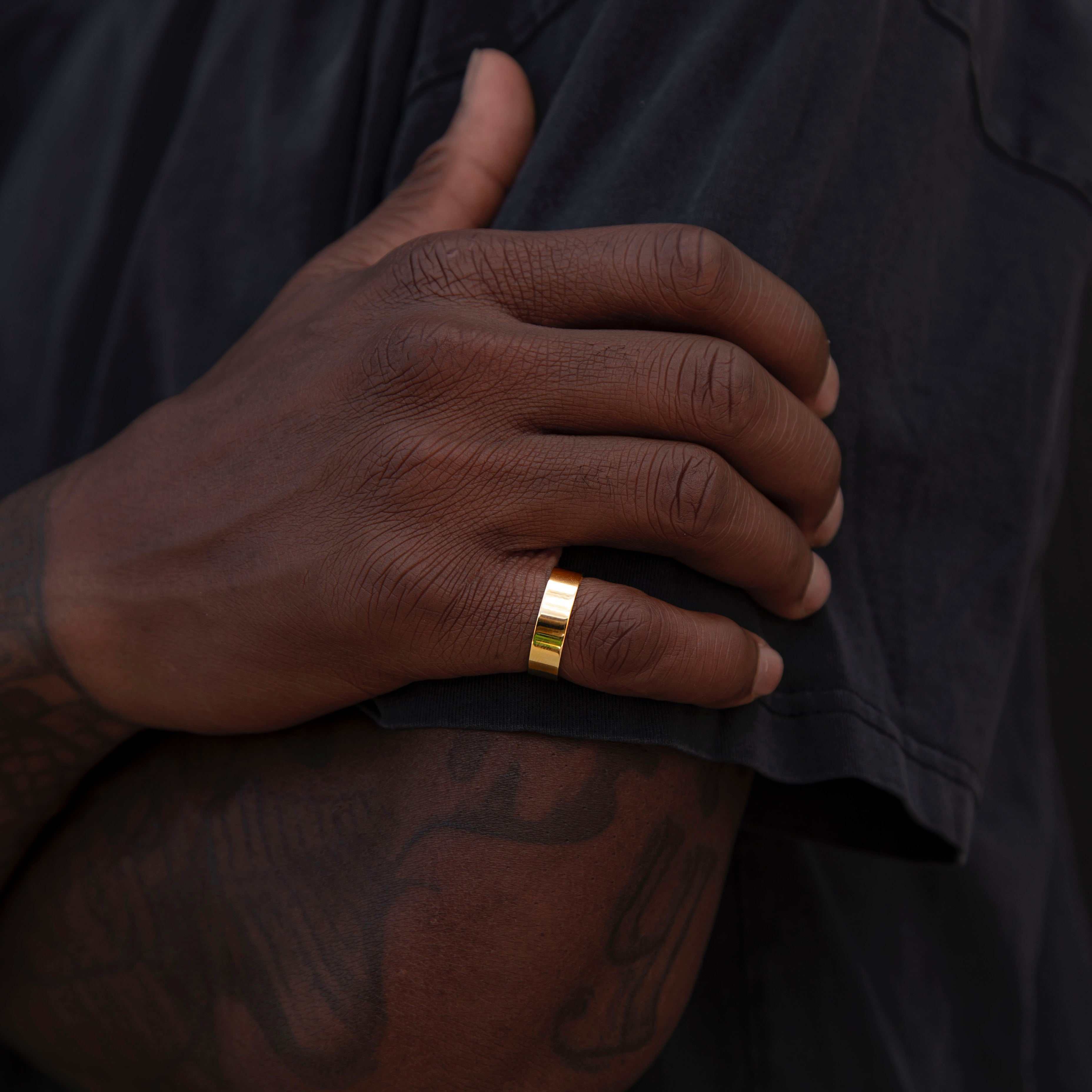 Flat Band Ring in Yellow Gold