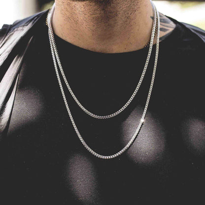 Franco Chain in White Gold - 3mm