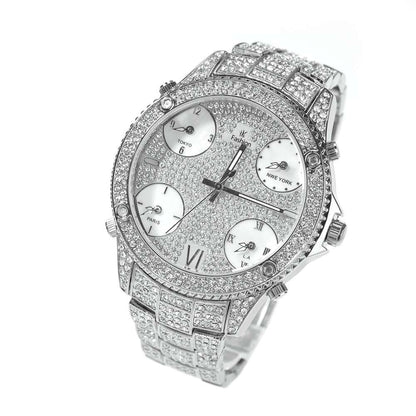 Full Diamond Big Dial Hip Hop Ice Watch