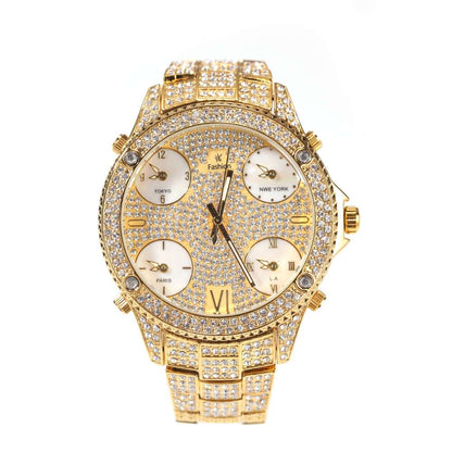 Full Diamond Big Dial Hip Hop Ice Watch