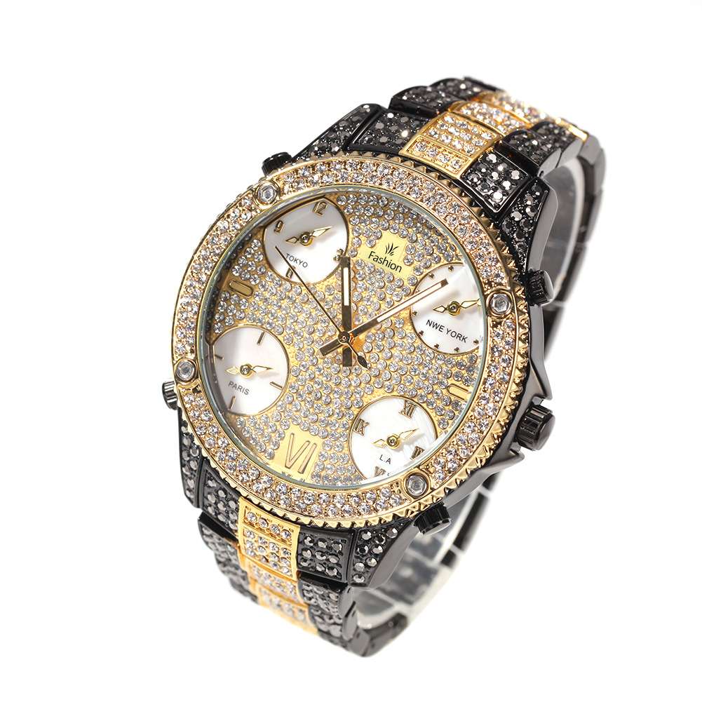 Full Diamond Big Dial Hip Hop Ice Watch