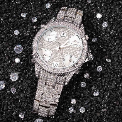 Full Diamond Big Dial Hip Hop Ice Watch