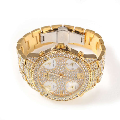 Full Diamond Big Dial Hip Hop Ice Watch