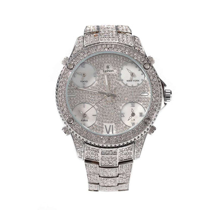 Full Diamond Big Dial Hip Hop Ice Watch