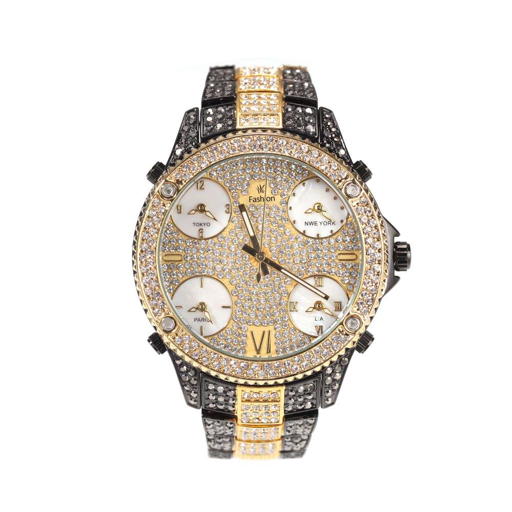 Full Diamond Big Dial Hip Hop Ice Watch
