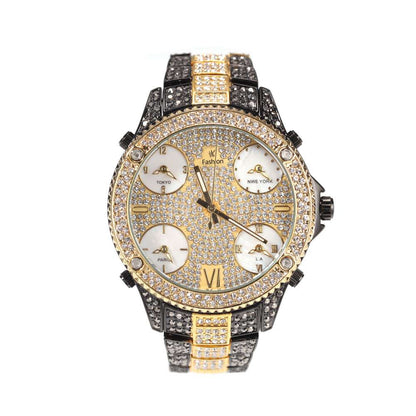 Full Diamond Big Dial Hip Hop Ice Watch