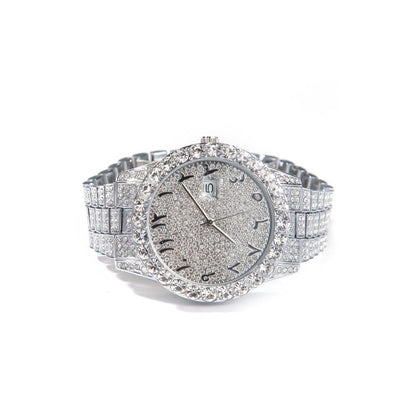 Full Diamond British Floral Digital Watch