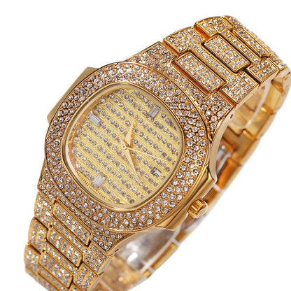 Full Diamond Hip Hop Fashion Men's Ice Watch