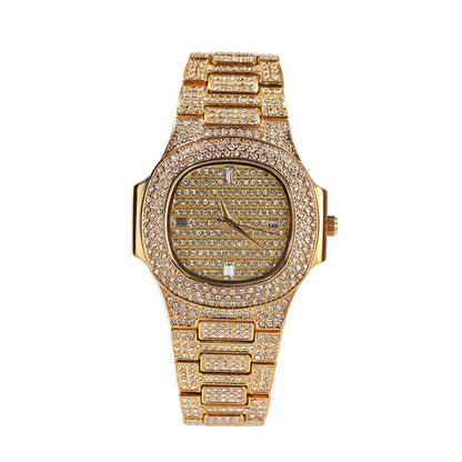 Full Diamond Hip Hop Fashion Men's Ice Watch