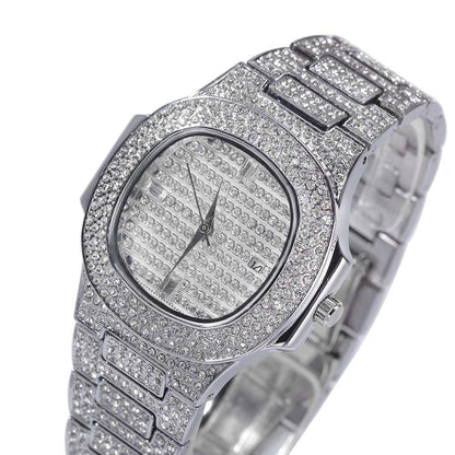 Full Diamond Hip Hop Fashion Men's Ice Watch