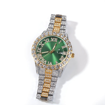 Full Diamond Roman Numeral Diamond Watch