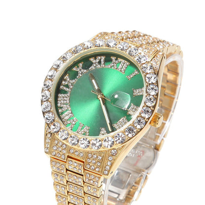 Full Diamond Roman Numeral Diamond Watch
