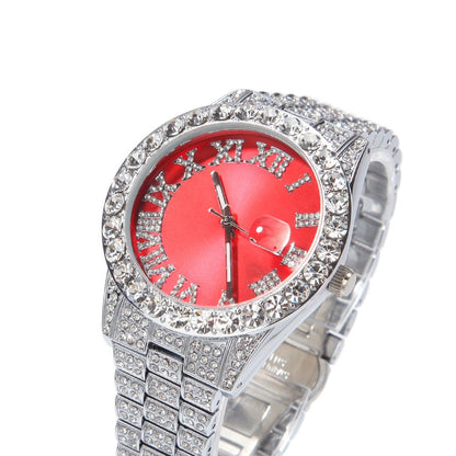 Full Diamond Roman Numeral Diamond Watch