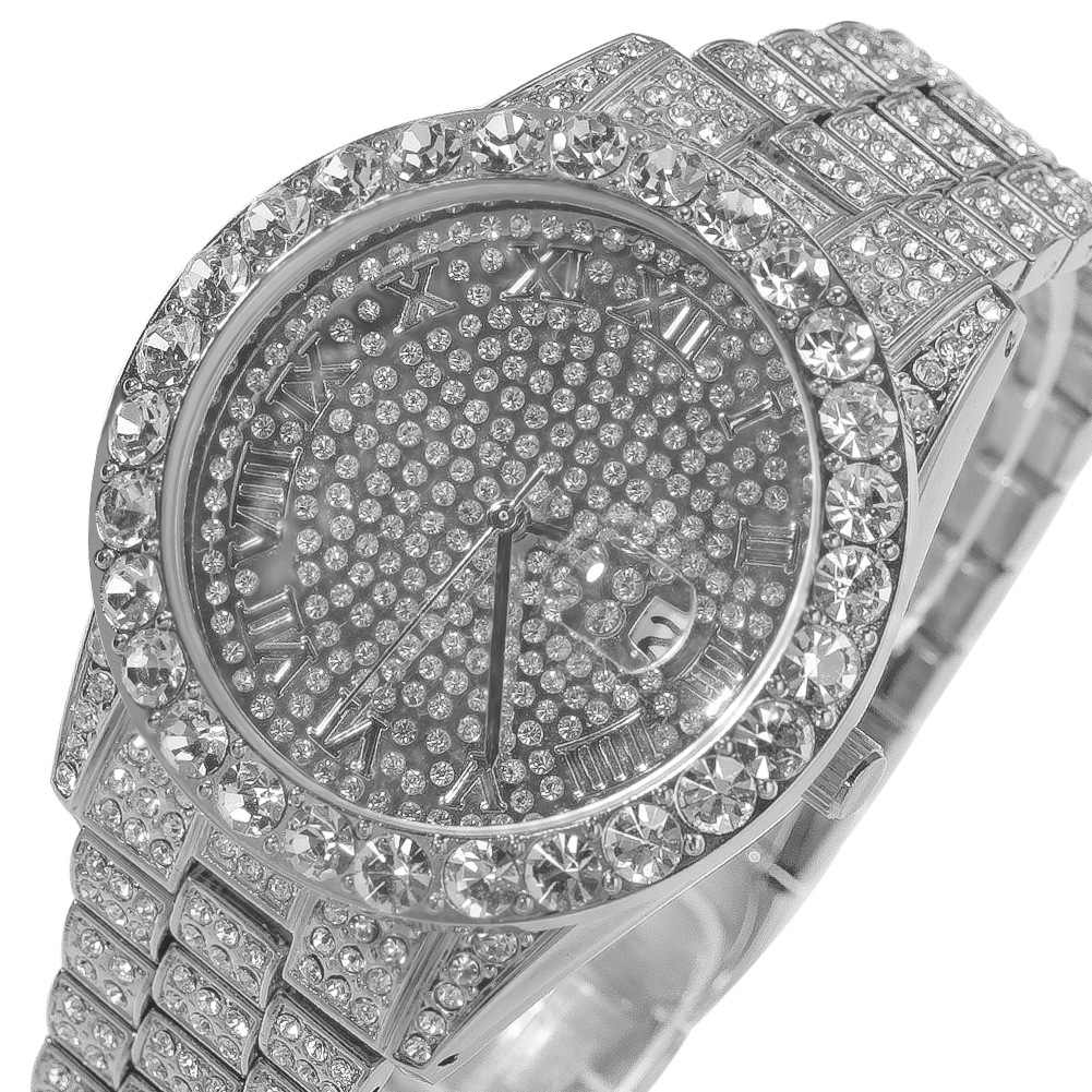 Full Diamond Waterproof Hip Hop Punk Ice Watch