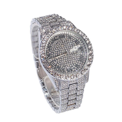 Full Diamond Waterproof Hip Hop Punk Ice Watch