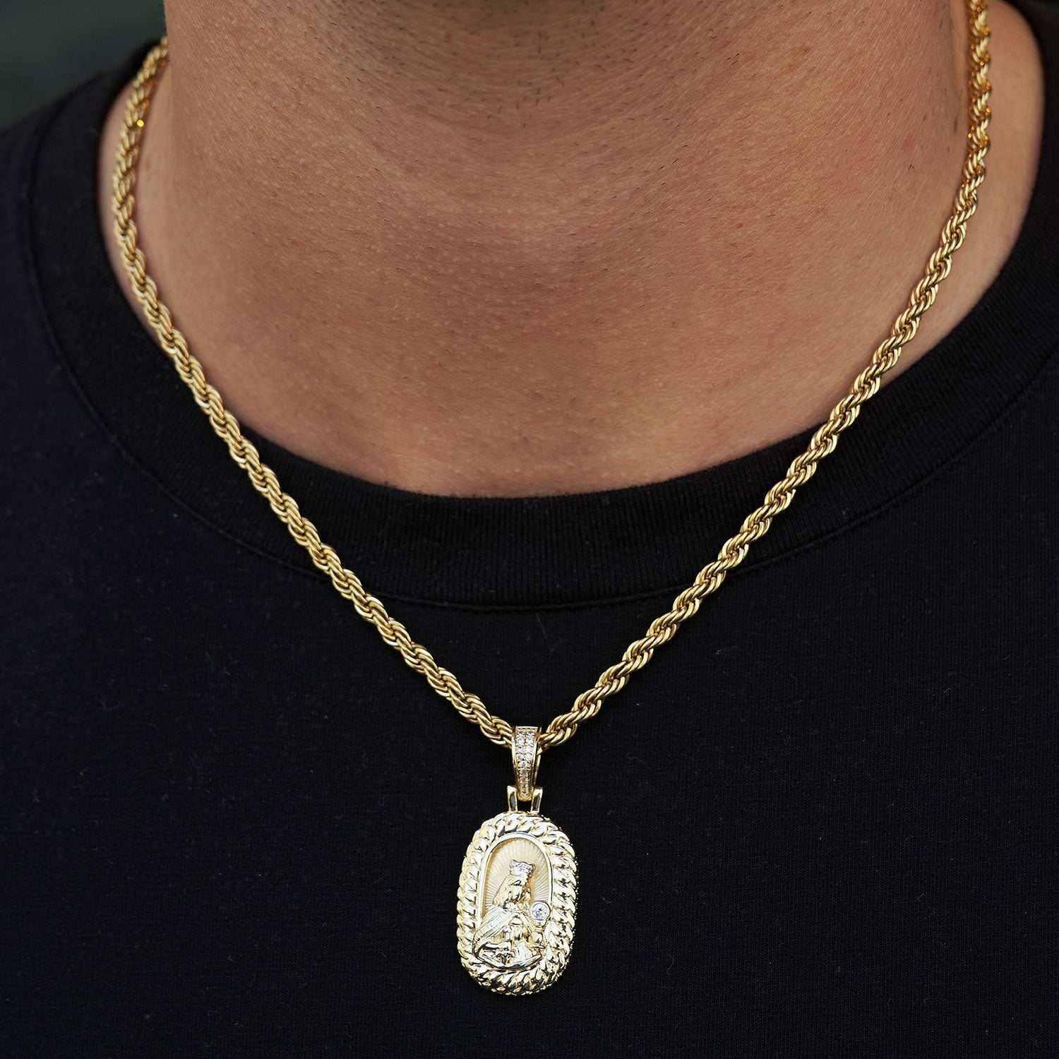 Icon Crowned Mary Pendant