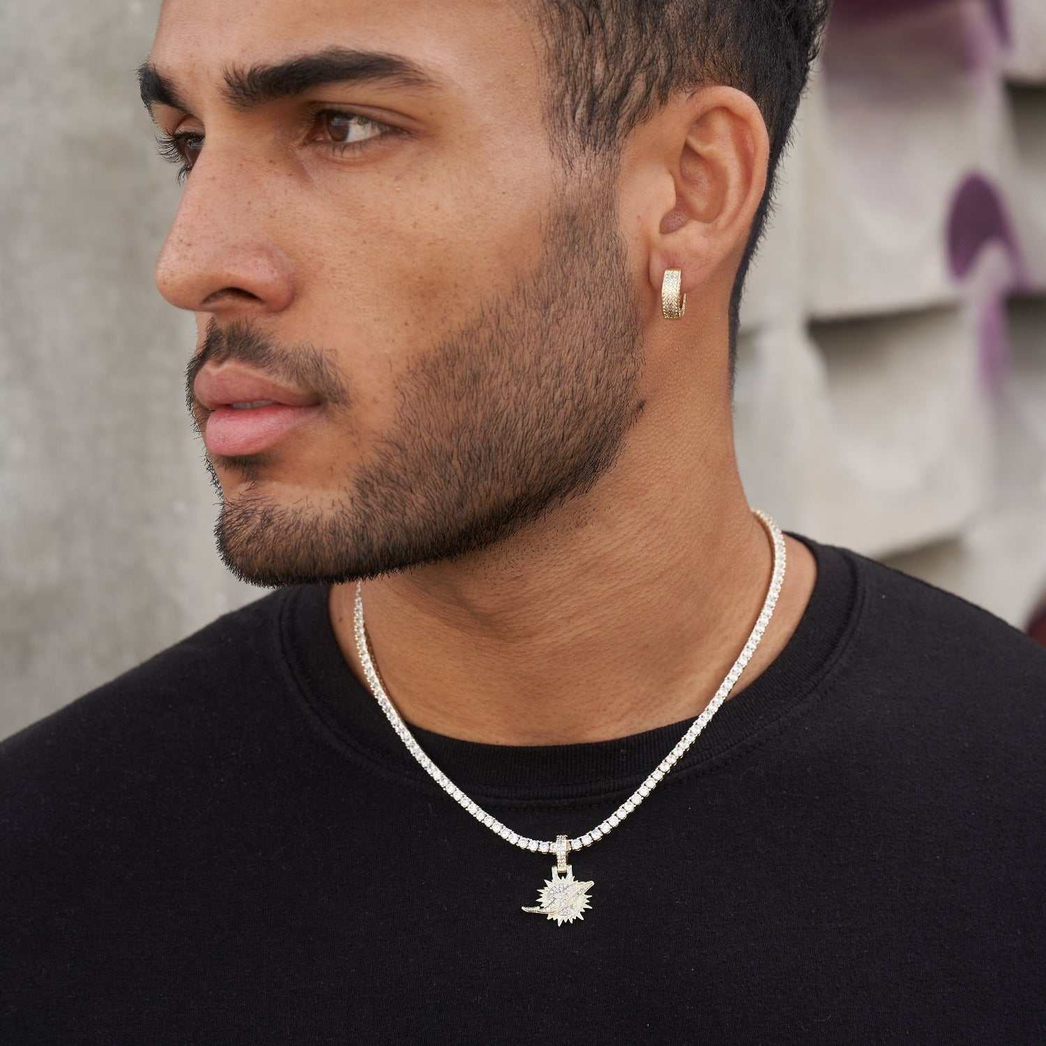 Miami Dolphins Official NFL Micro Logo Pendant - Yellow Gold