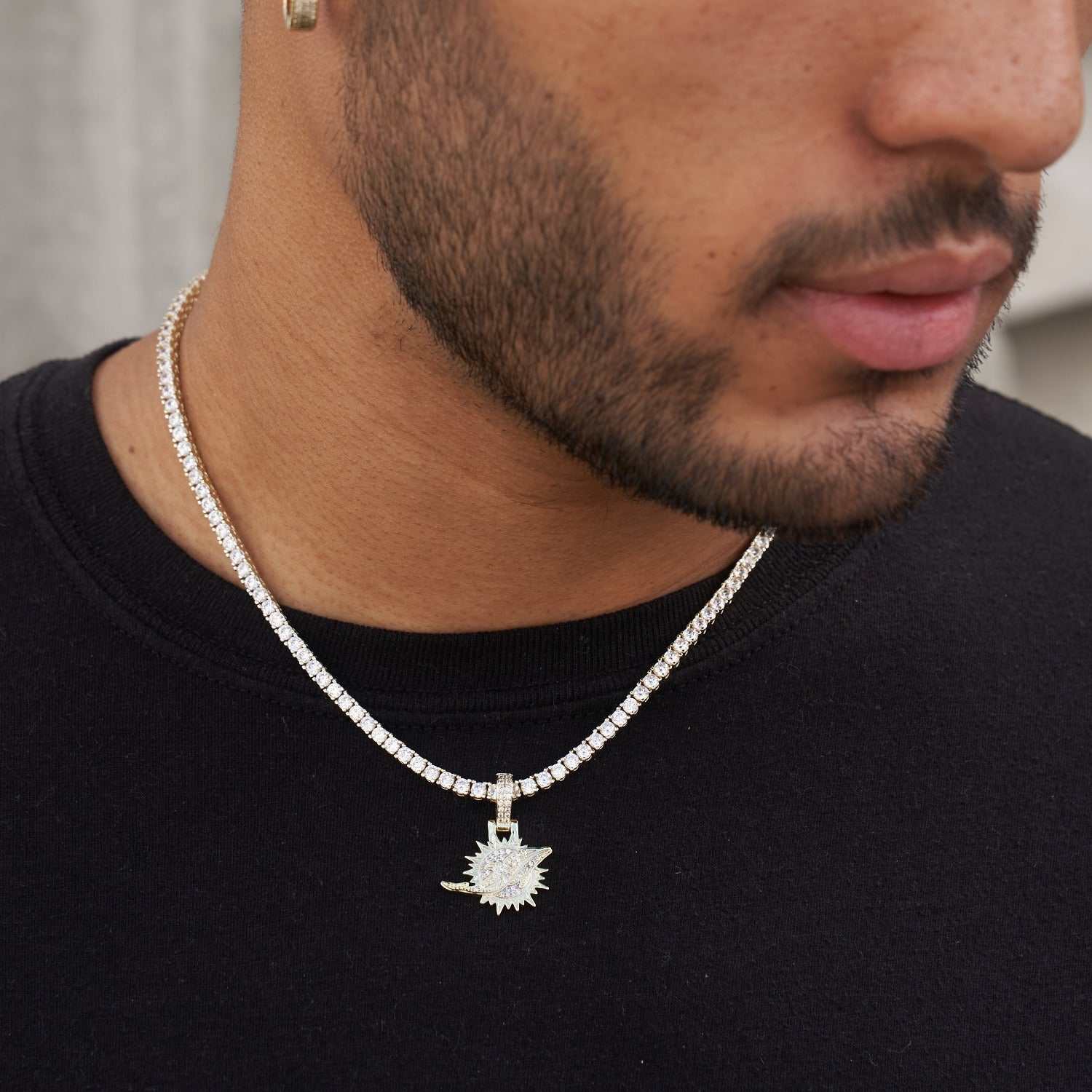 Miami Dolphins Official NFL Micro Logo Pendant - Yellow Gold