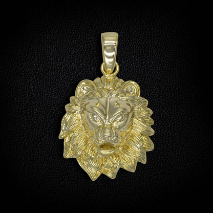 Micro Lion Pendant in Yellow Gold