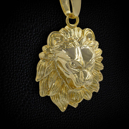 Micro Lion Pendant in Yellow Gold