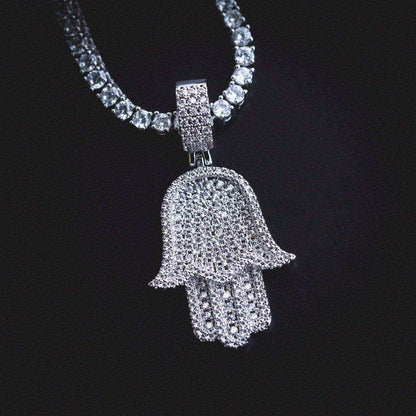 Hamsah Pendant in White Gold