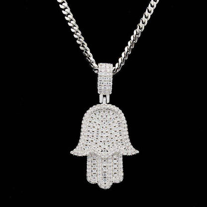 Hamsah Pendant in White Gold
