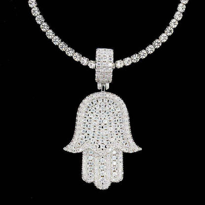 Hamsah Pendant in White Gold