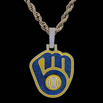 Milwaukee Brewers Official MLB Logo Pendant