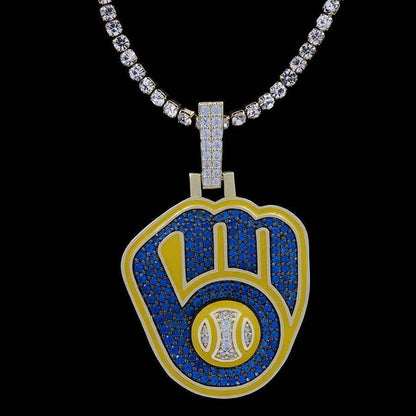 Milwaukee Brewers Official MLB Logo Pendant