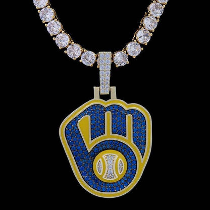 Milwaukee Brewers Official MLB Logo Pendant