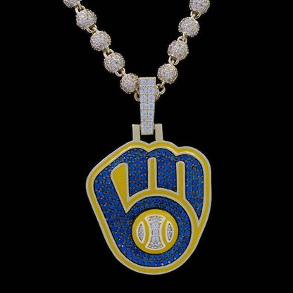 Milwaukee Brewers Official MLB Logo Pendant