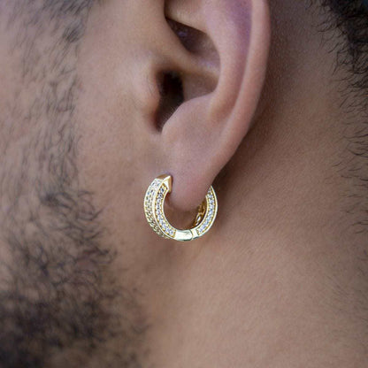 Pave Hoop Earrings