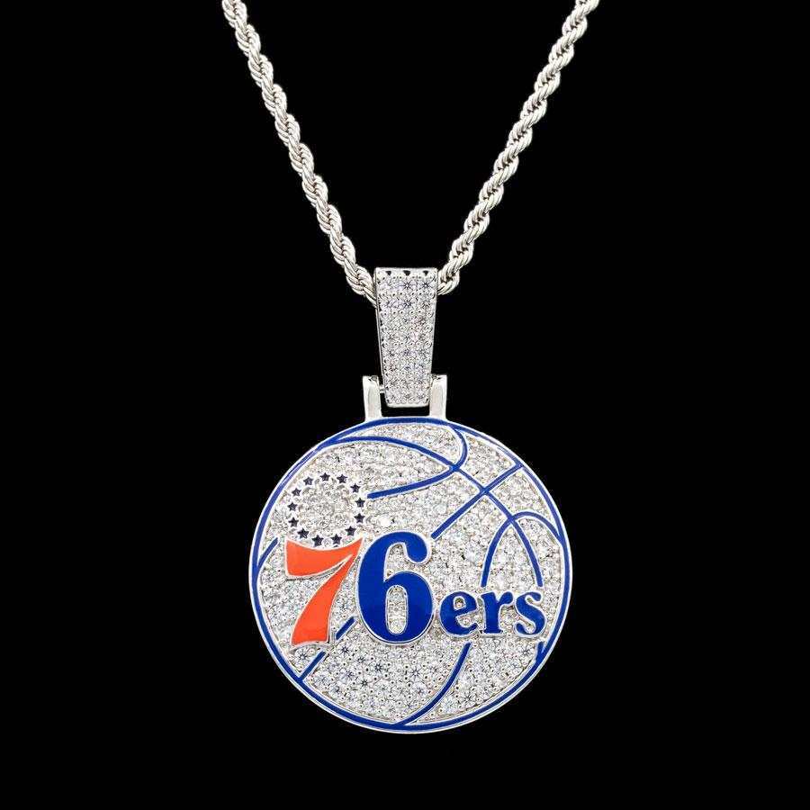 Philadelphia 76ers Official NBA Logo Pendant