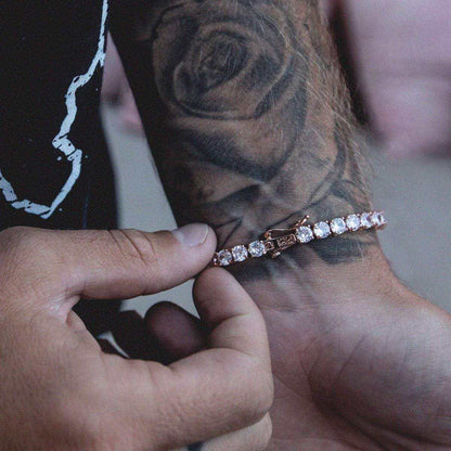 Round Cut Tennis Bracelet in Rose Gold - 5mm